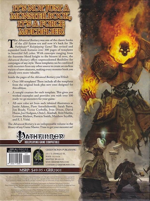 Pathfinder Advanced Beastiary A Monster Template Compendium (Genbrug)